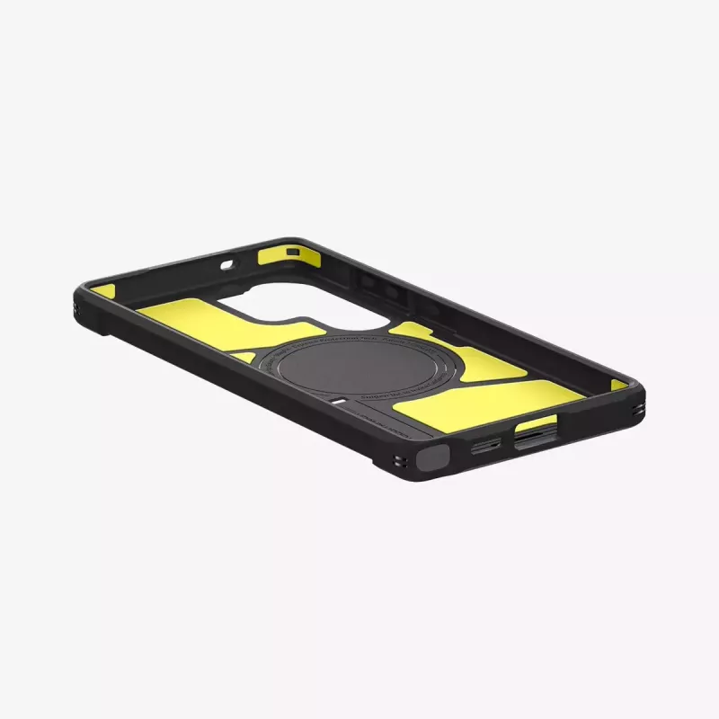 Funda Spigen Galaxy S25 Ultra Tough Armor AI gunmetal monocromático