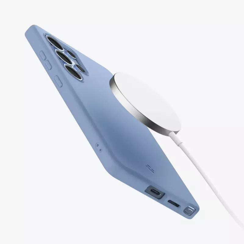 Funda Spigen Galaxy S25 Ultra Silicone Fit MagFit azul zafiro