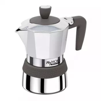 Cafetera moka Pedrini MyMoka induction marrón acero inoxidable