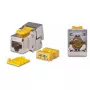 Módulo keystone Wirewin WKS JACK KAT6A STP EA 12 RJ-45 plano metálico amarillo