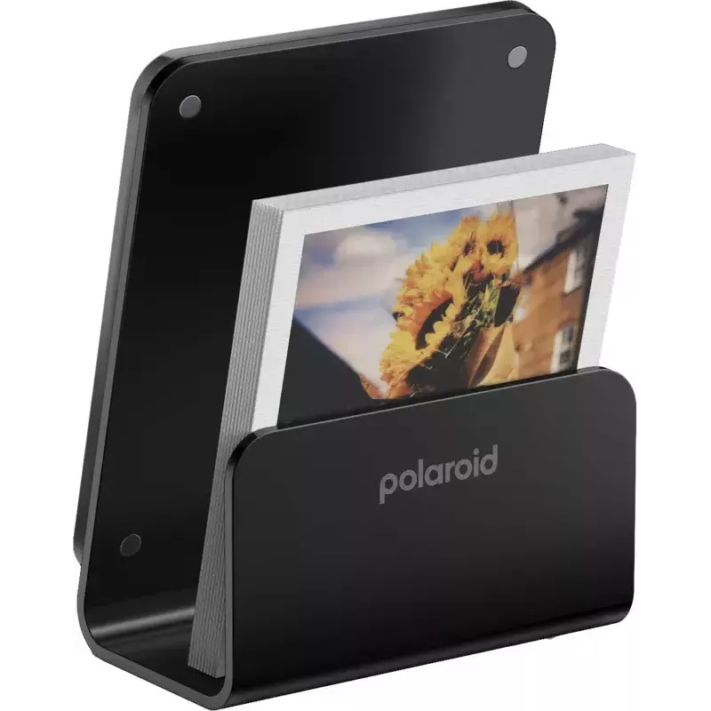 Marco de fotos individual Polaroid 6366 negro acrílico con soporte de mesa