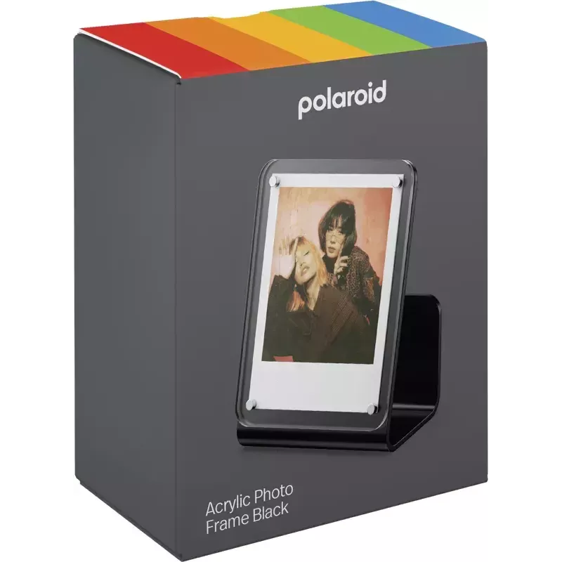 Marco de fotos individual Polaroid 6366 negro acrílico con soporte de mesa