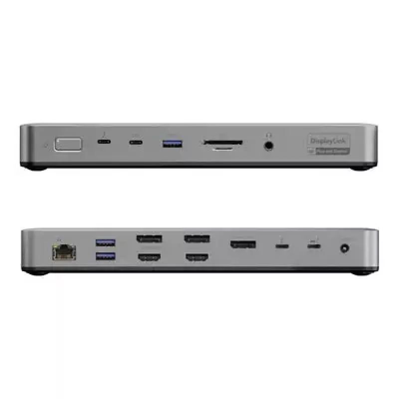 Dock para portátil / replicador de puertos ALOGIC TB4DU4 — Thunderbolt con cable, 96 W, lector de tarjetas SD/microSD, 3,5 mm, aluminio/ABS