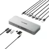 Dock para portátil / replicador de puertos ALOGIC TB4DU4 — Thunderbolt con cable, 96 W, lector de tarjetas SD/microSD, 3,5 mm, aluminio/ABS