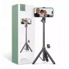 Tech-Protect L03S Palo selfie trípode con mando a distancia Bluetooth, negro