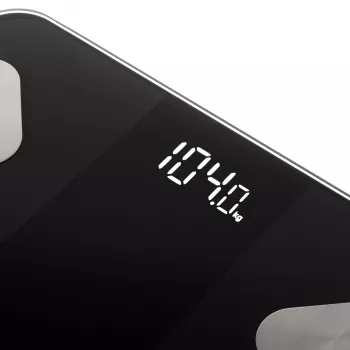 Báscula de baño inteligente Adler AD 8186b Apagado automático Análisis de grasa corporal Medición del índice de masa corporal (IMC) Análisis de masa ósea Peso máximo (capacidad) 180 kg Función de memoria Varios us