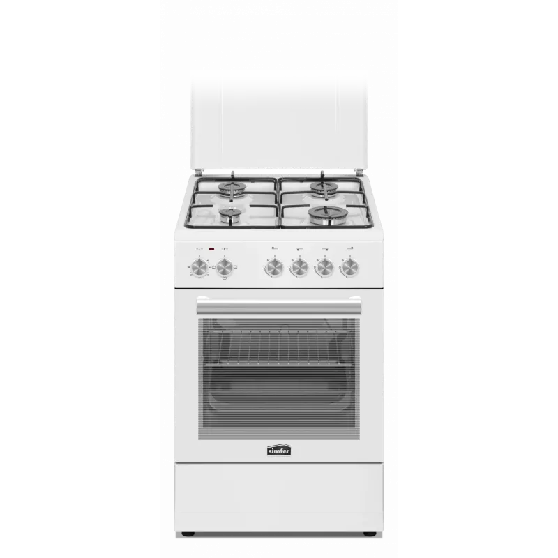 Simfer | Cocina | 4403SERBB | Tipo de placa gas | Tipo de horno eléctrico | Blanco | Ancho 50 cm | Encendido electrónico | Profundidad 55 cm | 48 L