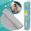Alfombrilla de baño antideslizante gris