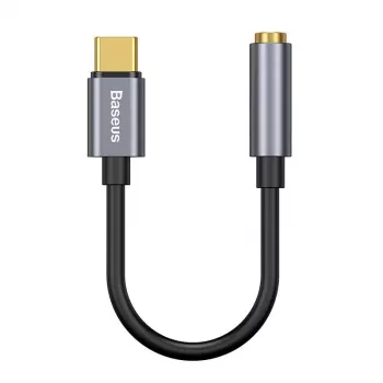 Baseus L54 adaptador de audio USB-C + minijack 3,5 mm (negro+gris)