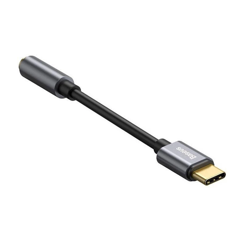 Baseus L54 adaptador de audio USB-C + minijack 3,5 mm (negro+gris)