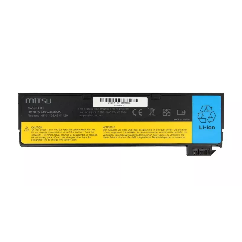 Batería para Lenovo T440, X240 4400 mAh (48 Wh) 10,8 - 11,1 voltios