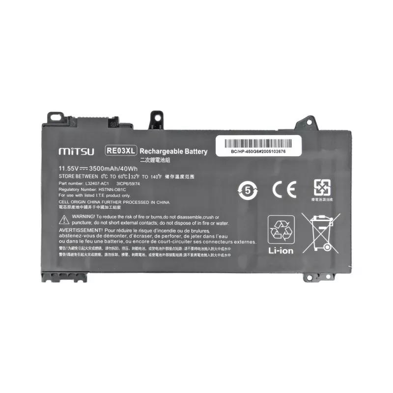 Mitsu para HP430G6/450G6 3500mAh (40Wh) 11,55V