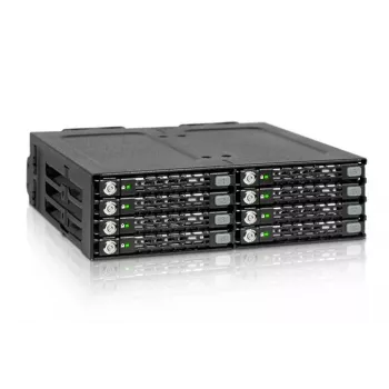 ICY DOCK - ToughArmor - MB998SK-B - 8x2.5 SATA HDD Hot Swap Mobile Rack - Soporte para HDD - Ventilador de 40mm - Aluminio - LED - SATA 6Gbit/s - hasta 7mm de altura