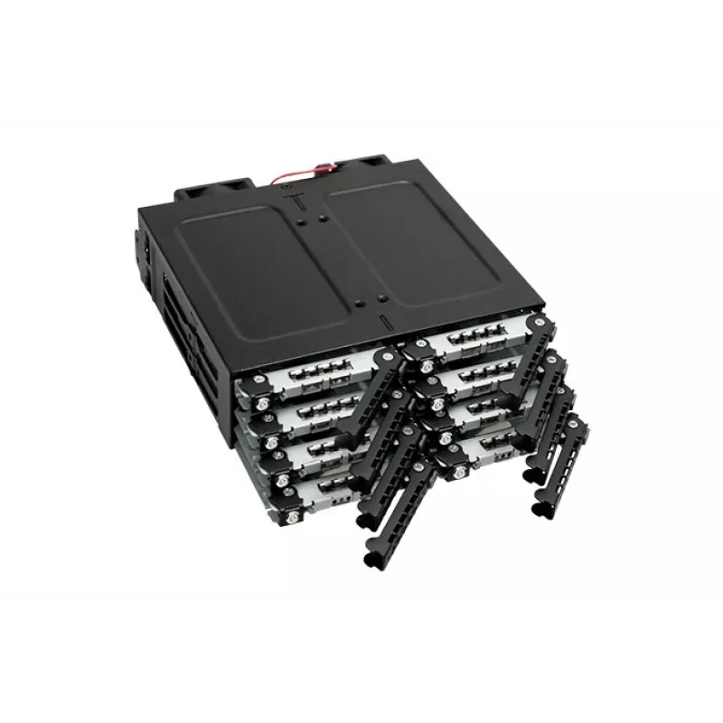 ICY DOCK - ToughArmor - MB998SK-B - 8x2.5 SATA HDD Hot Swap Mobile Rack - Soporte para HDD - Ventilador de 40mm - Aluminio - LED - SATA 6Gbit/s - hasta 7mm de altura