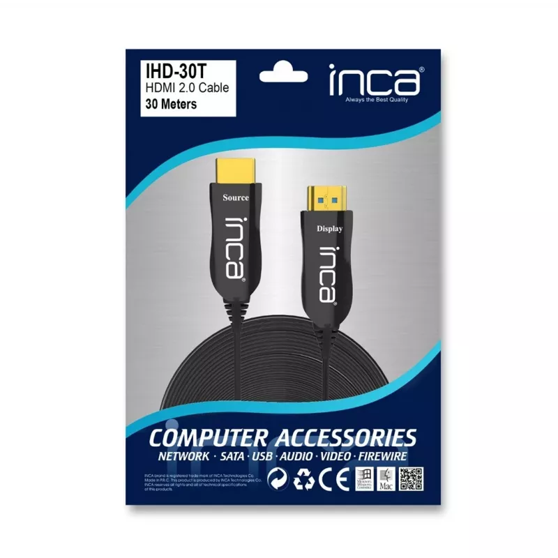 Cian Technology GmbH INCA cable HDMI IHD-30T 2.0 cable de conexión 4K 30Hz 30m Retail - cable - digital/visualización/vídeo