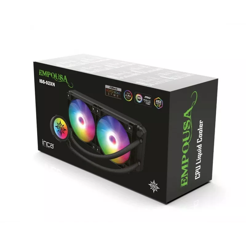 INCA ISS-02XN refrigeración líquida CPU 2 ventiladores PWM de 120 mm
