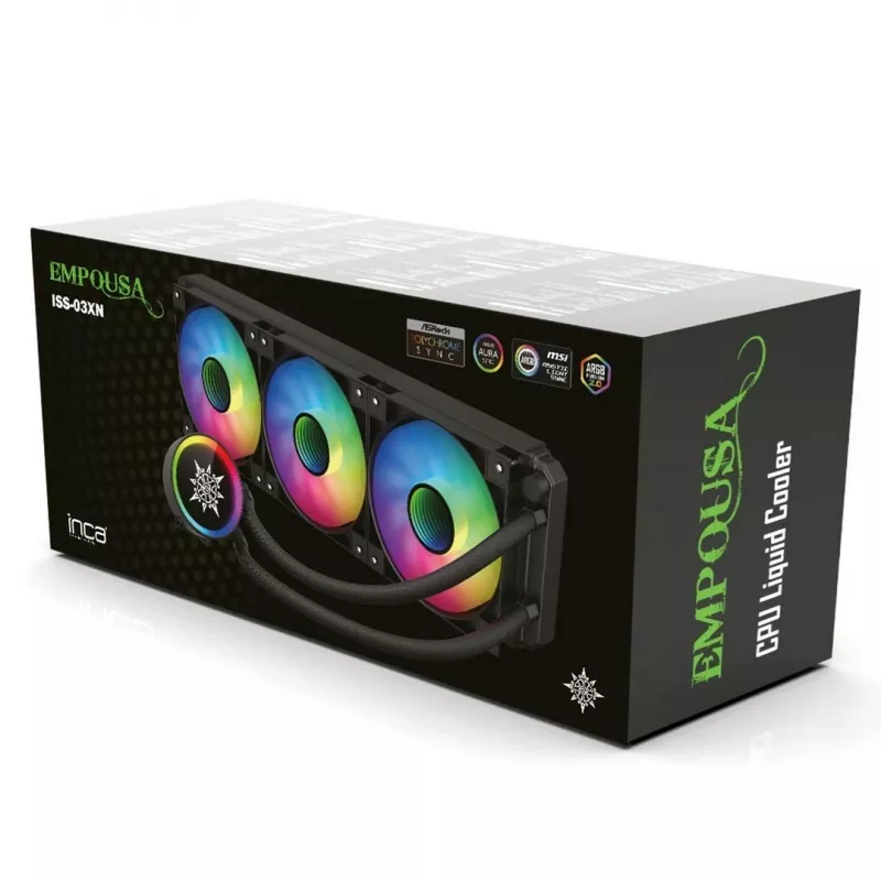 INCA ISS-03XN refrigeración líquida CPU 3 ventiladores PWM de 120 mm