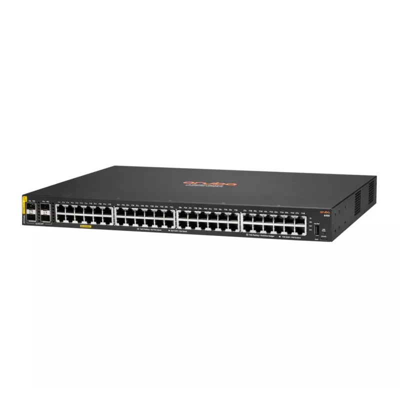 HPE Aruba Networking CX 6100 48G Class4 PoE 4SFP+ 740W switch - switch - L3 - gestionado - 48 x 10/100/1000 (PoE+)
