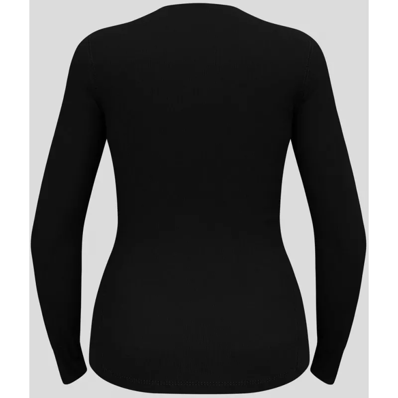 Camiseta de manga larga cuello redondo Odlo BL TOP ACTIVE WARM ECO mujer, talla S, negra