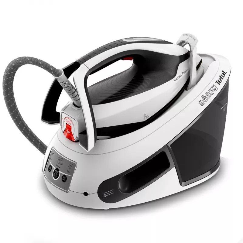 Plancha Tefal Express Power SV8130 2800 W 1,8 L suela Durilium AirGlide Autoclean negra, blanca
