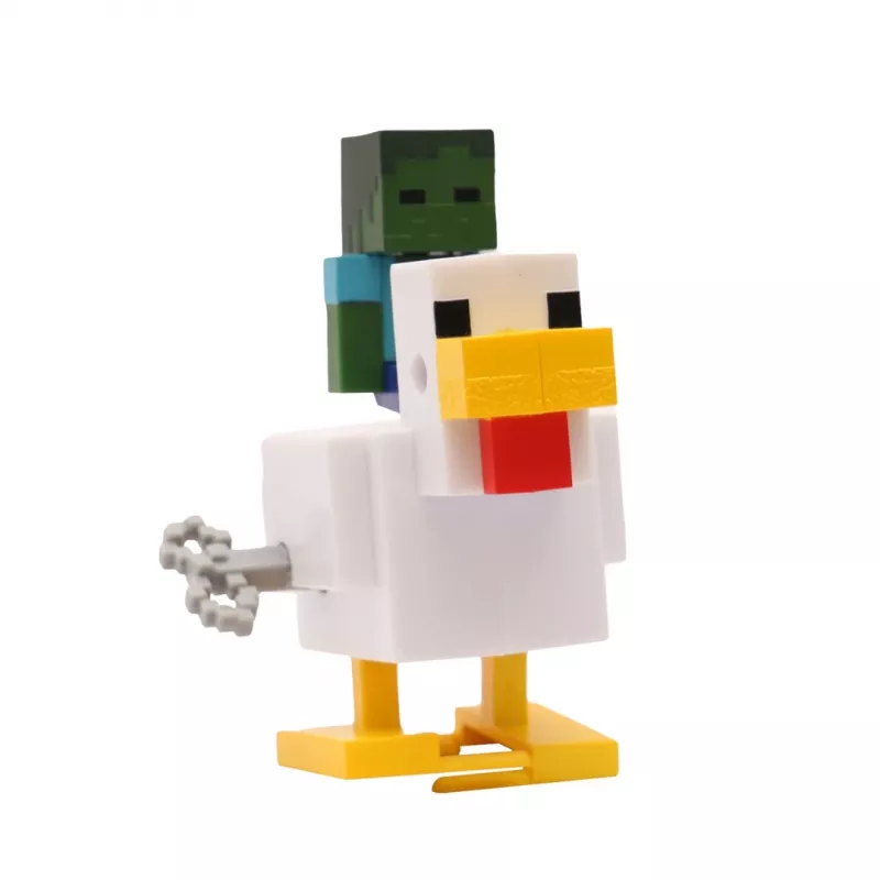 Juguete de cuerda 3D Minecraft S2 - Gallina y jinete