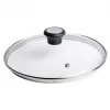 Tapa de sartén Tefal 28097612 redonda negra, acero inoxidable, transparente
