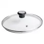 Tapa de sartén Tefal 28097612 redonda negra, acero inoxidable, transparente