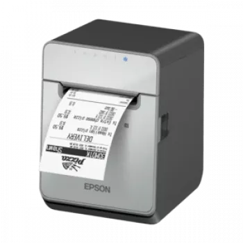 Epson TM-L100, 8 puntos/mm (203dpi), cortador, linerless, USB, Lightning, BT, Ethernet, negro impresora de etiquetas, térmica directa, resolución: 8 puntos/mm (203 dpi), ancho de soporte (máx.): 80 mm