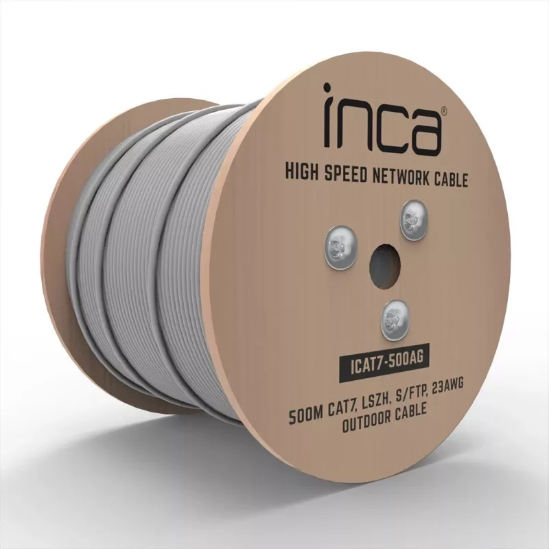 INCA cable Ethernet ICAT7-500AG S/FTP1 23 AWG cable CAT7 500M – cable – red
