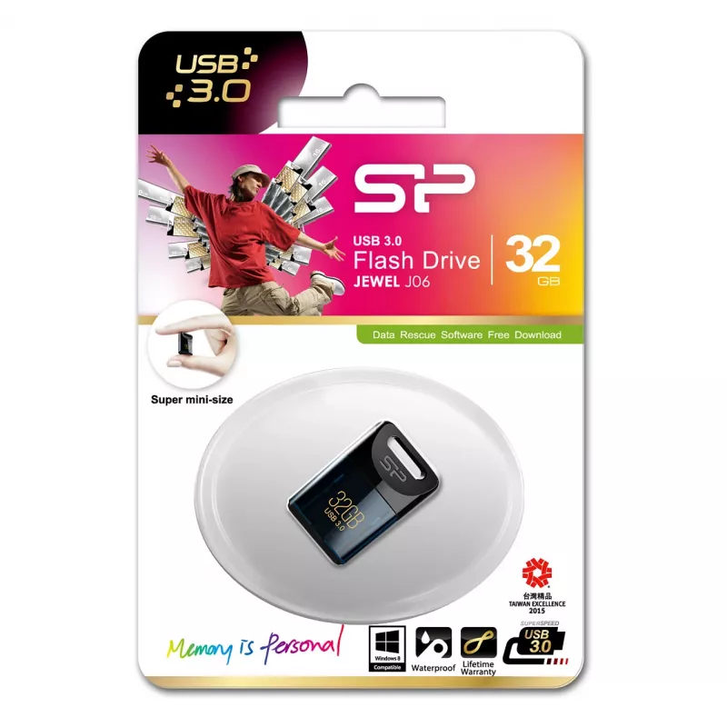 SILICON POWER Jewel J06 - memoria USB - 32GB - USB3.0 - azul oscuro (SP032GBUF3J06V1D)