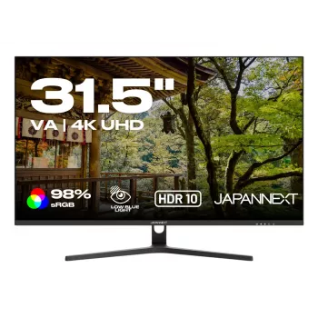 JAPANNEXT monitor 4K UHD 80 cm (31,5) 3840x2160 píxeles, panel VA, 5 ms, 60 Hz, AMD FreeSync, HDMI, DisplayPort (JN-V315UHDR)