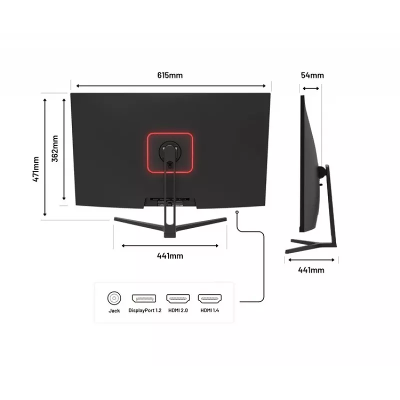 JAPANNEXT monitor 4K UHD 80 cm (31,5) 3840x2160 píxeles, panel VA, 5 ms, 60 Hz, AMD FreeSync, HDMI, DisplayPort (JN-V315UHDR)