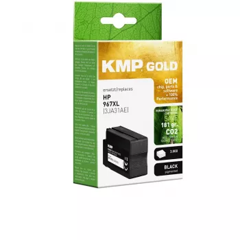 Cartucho de tinta KMP Gold negro pigmentado compatible con HP 967XL (3JA31AE) (1766,6201)