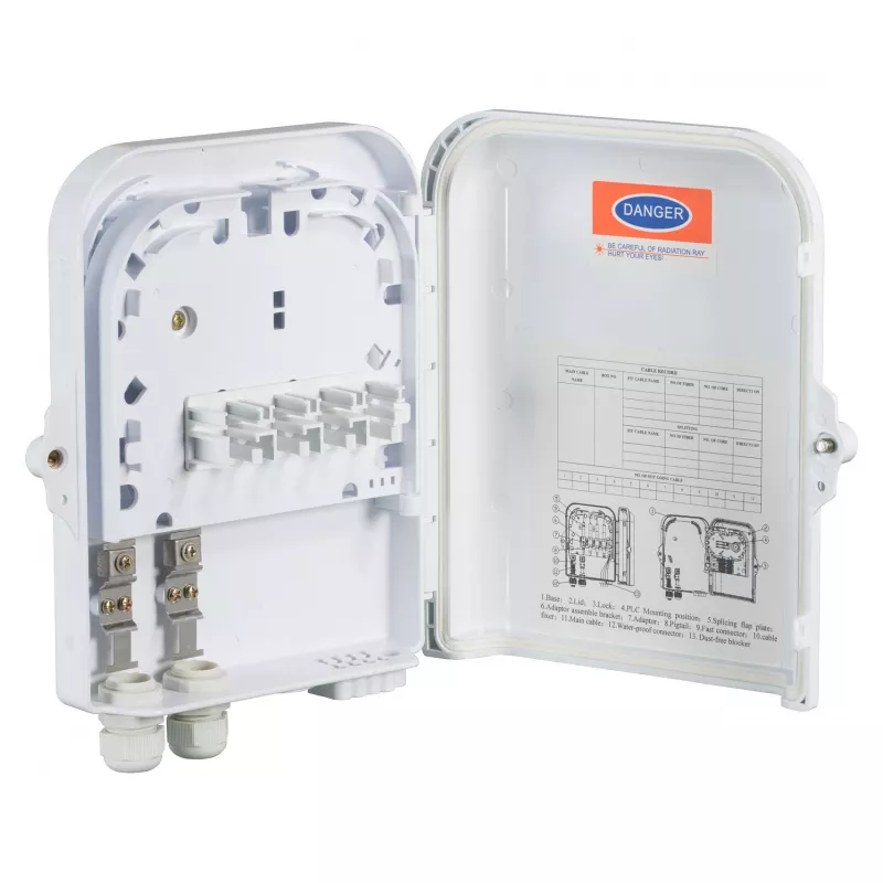 Caja de conexión FTTH IP65 para 16 fibras, 8 acopladores y exceso de fibra fabricante: EFB-Elektronik (FTTH-BOX-OUT-2)