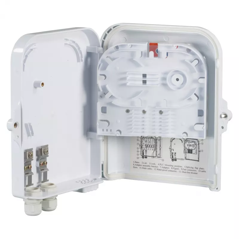 Caja de conexión FTTH IP65 para 16 fibras, 8 acopladores y exceso de fibra fabricante: EFB-Elektronik (FTTH-BOX-OUT-2)