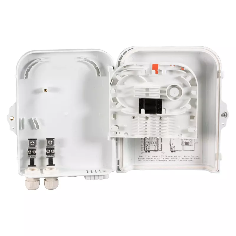 Caja de conexión FTTH IP65 para 16 fibras, 8 acopladores y exceso de fibra fabricante: EFB-Elektronik (FTTH-BOX-OUT-2)