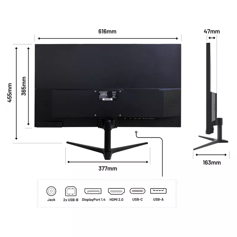 JAPANNEXT JN-IPS27WQHDR-C65W 16:9 HDMI/DP WQHD - pantalla plana (TFT/LCD)
