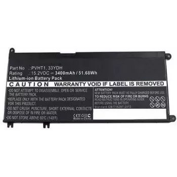 Batería para portátil CoreParts 52Wh Li-Ion 15,2V 3400mAh negra 7FHHV - batería - 3.400 mAh (7FHHV-CP)