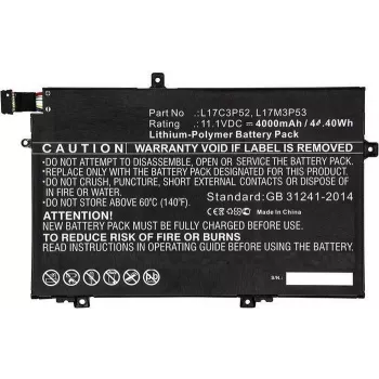 CoreParts batería para portátil 44Wh Li-Ion 11,1V 4000mAh negra 01AV463 - batería - 4.000 mAh (01AV463-CP)
