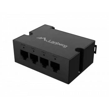 Switch Lanberg DIN-FE4-AT-30W 1XIN 3X Out 100MB POE Extender Fast Ethernet carril DIN AT 30W