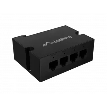 Switch Lanberg DIN-GE4-BT-90W 1XIN 3XOUT 1GB POE Extender Gigabit Ethernet carril DIN BT 90W
