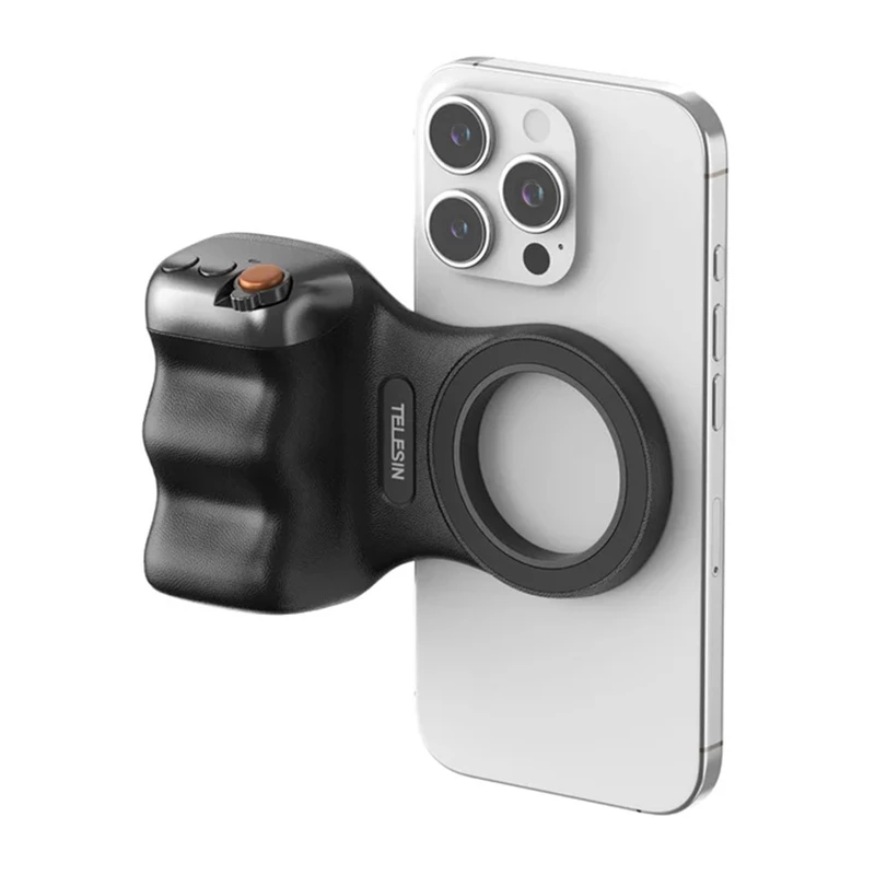 TELESIN soporte de agarre magnético MagSafe con mando Bluetooth para iPhone / P5-mp-001bk