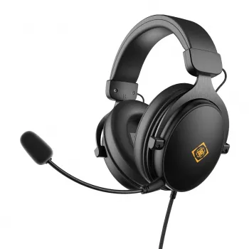 Deltaco GAM-190 auriculares gaming piel sintética cable 3,5 mm negro
