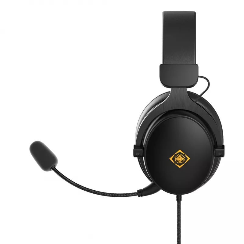 Deltaco GAM-190 auriculares gaming piel sintética cable 3,5 mm negro