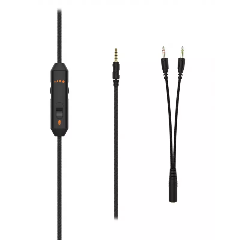 Deltaco GAM-190 auriculares gaming piel sintética cable 3,5 mm negro