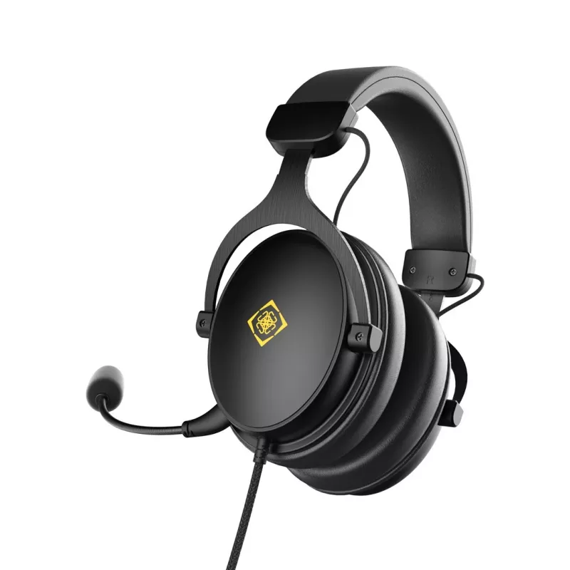Deltaco GAM-190 auriculares gaming piel sintética cable 3,5 mm negro