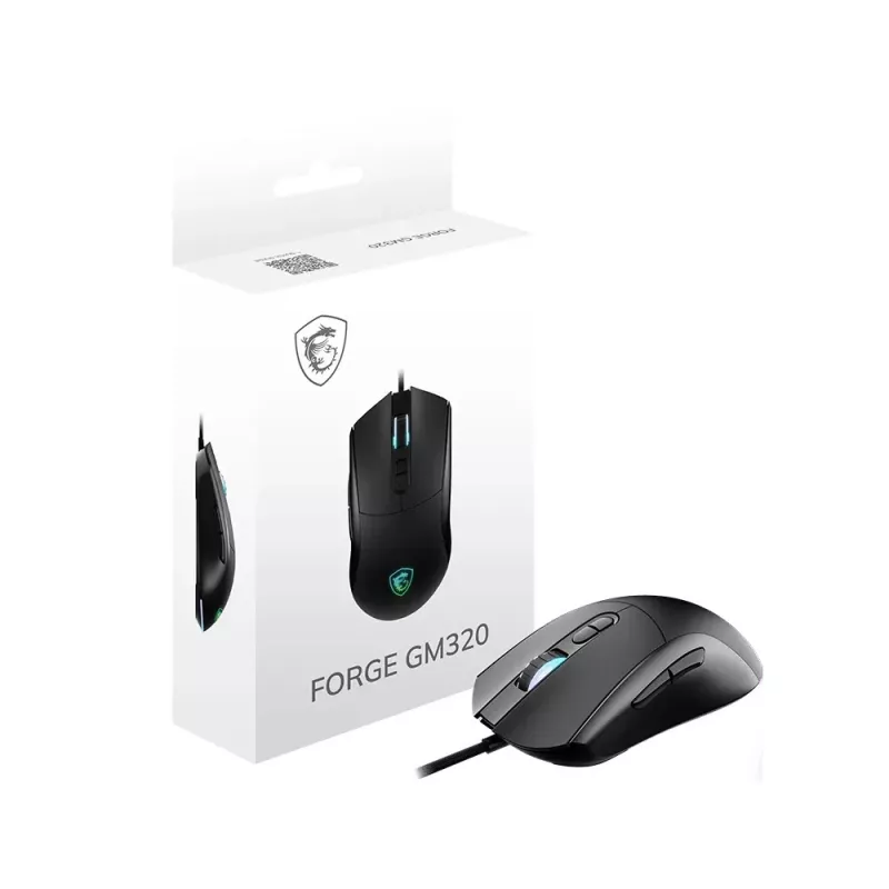 Ratón gaming MSI Forge GM320 negro USB - ratón - óptico