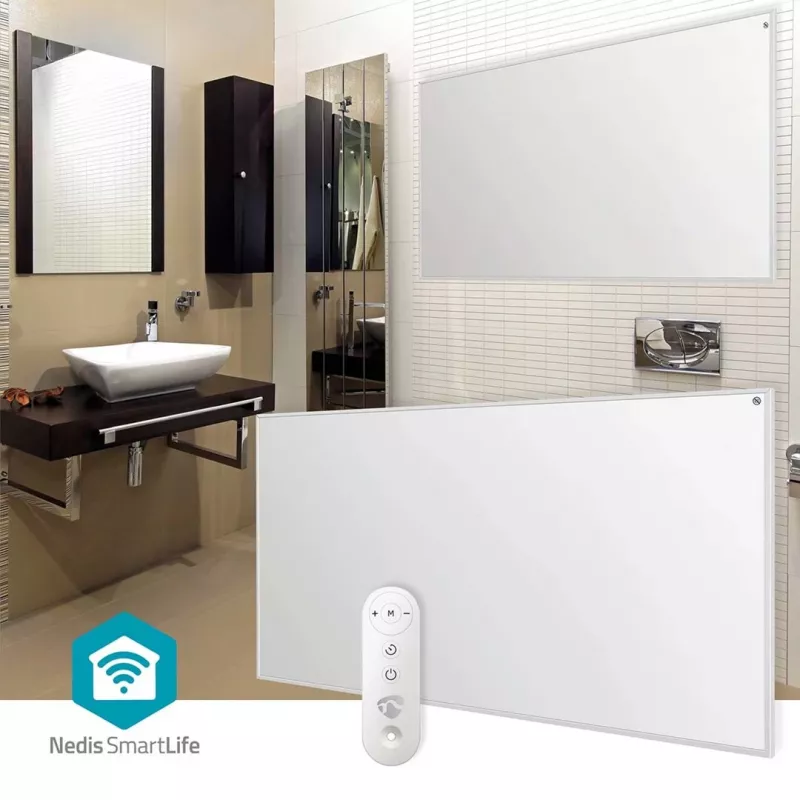 Nedis SmartLife HTIP700WTW panel calefactor infrarrojo, 700 W, blanco
