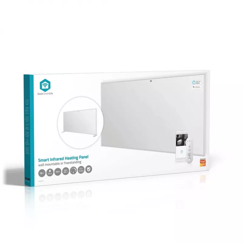 Nedis SmartLife HTIP700WTW panel calefactor infrarrojo, 700 W, blanco