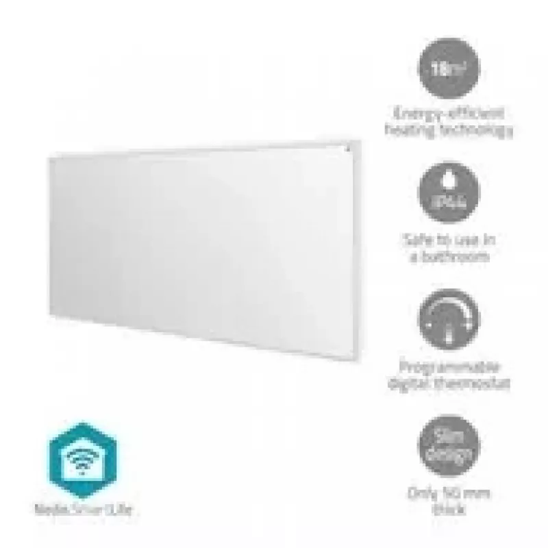Nedis SmartLife HTIP700WTW panel calefactor infrarrojo, 700 W, blanco